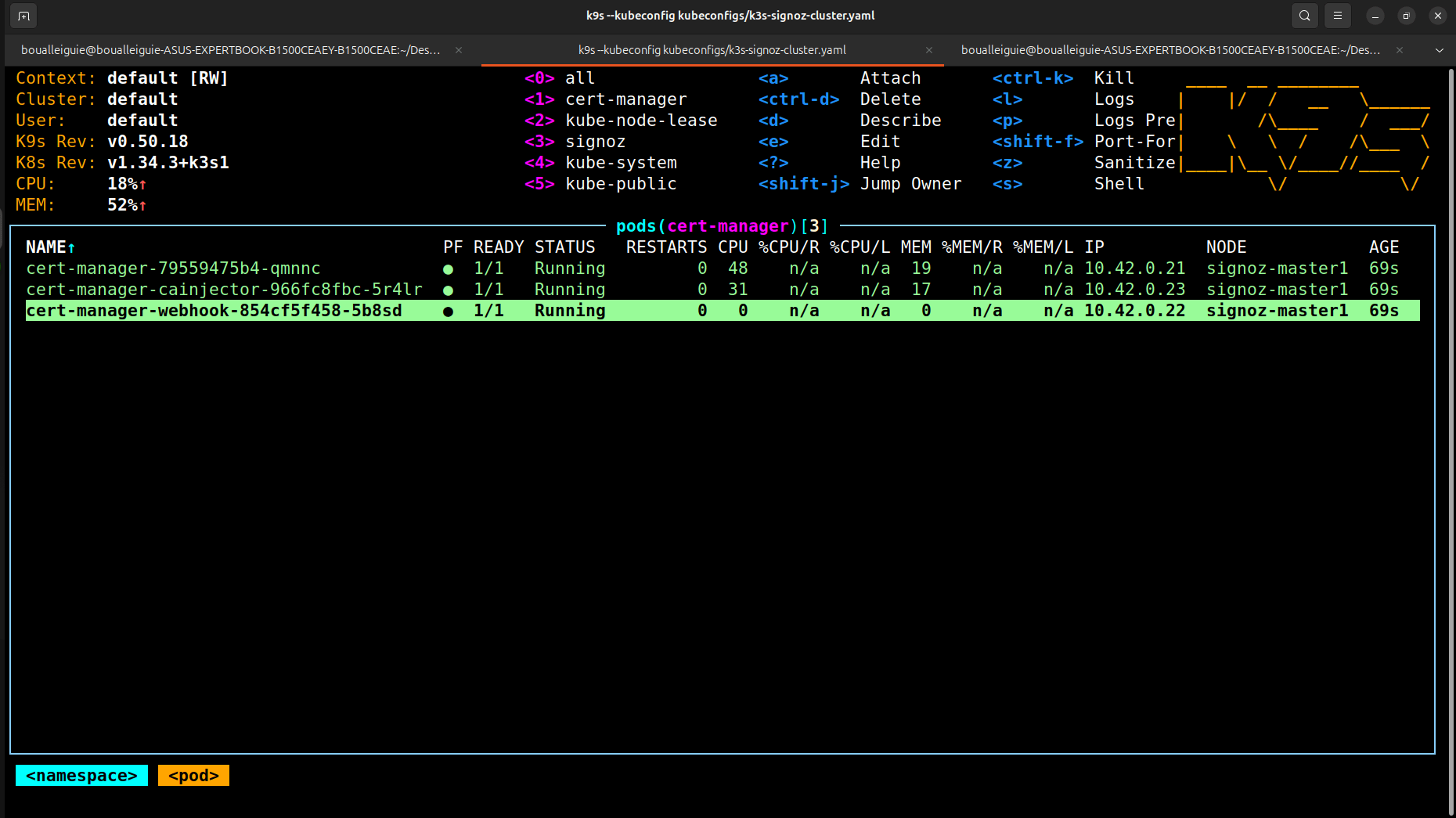 cert-manager pods running